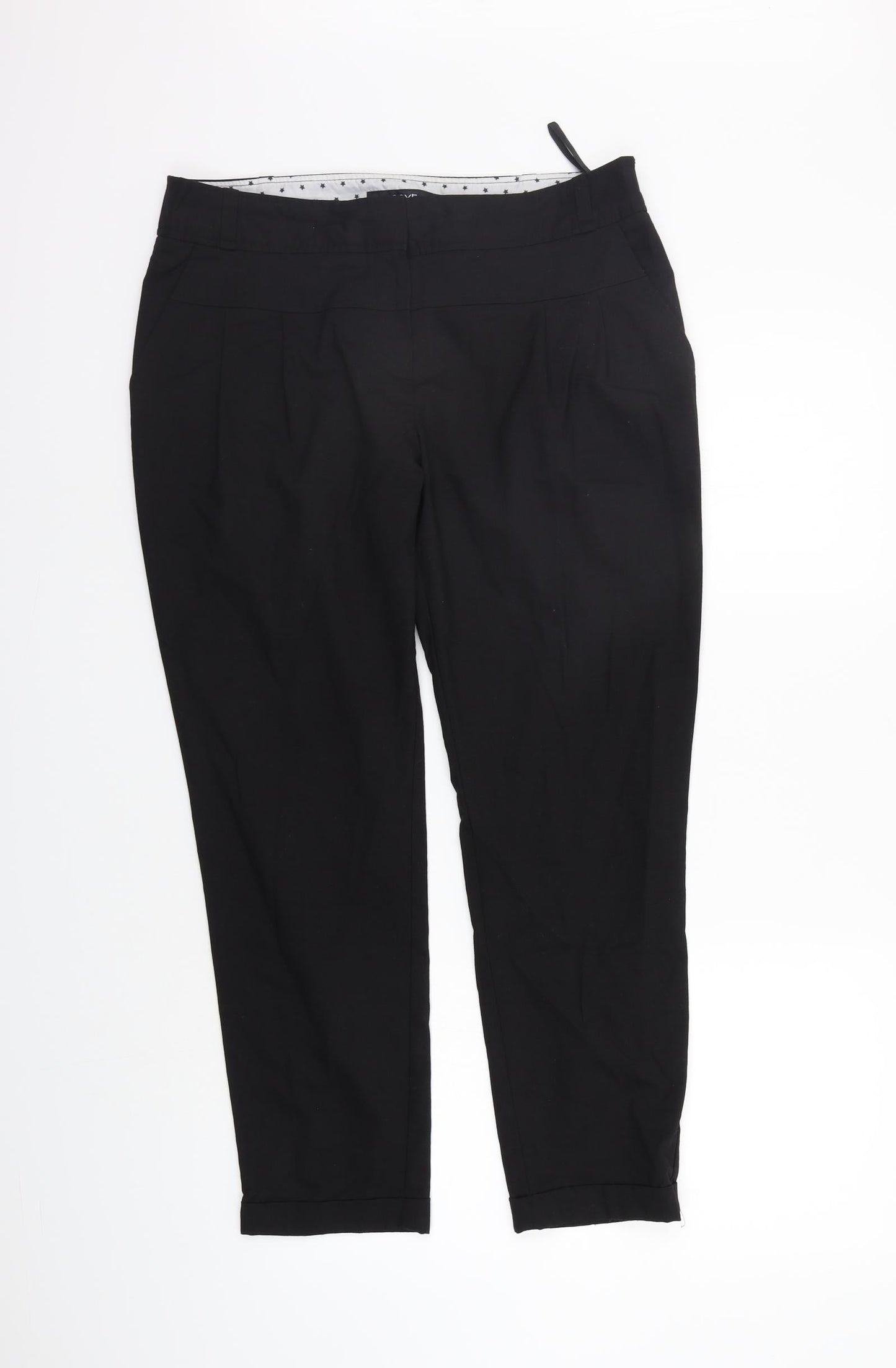 Womens UK Size 12 NEXT Regular Fit Snow Pants Black Trousers