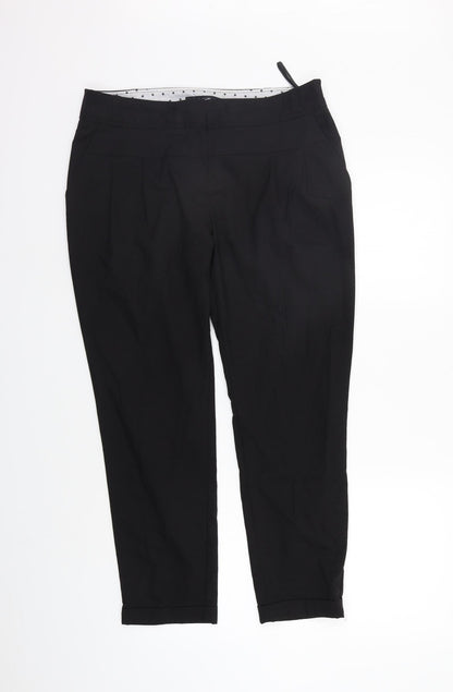 Womens UK Size 12 NEXT Regular Fit Snow Pants Black Trousers