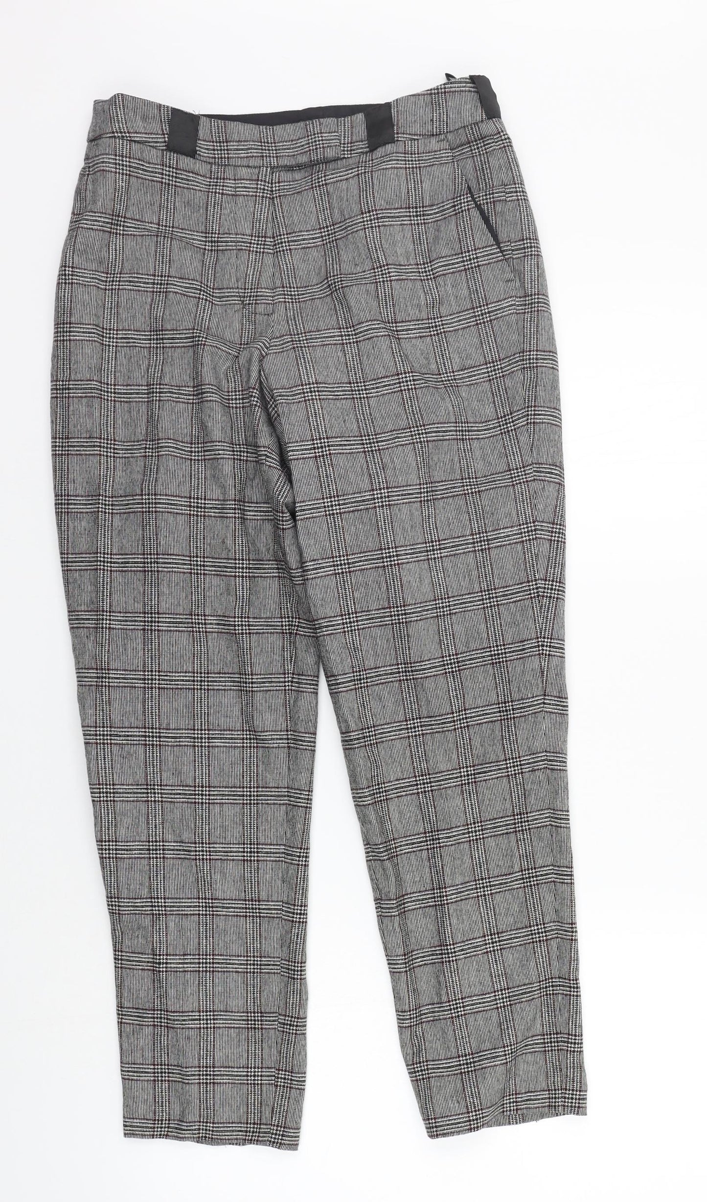 Baukjen Womens Grey Check  Trousers  Size 6 L26 in