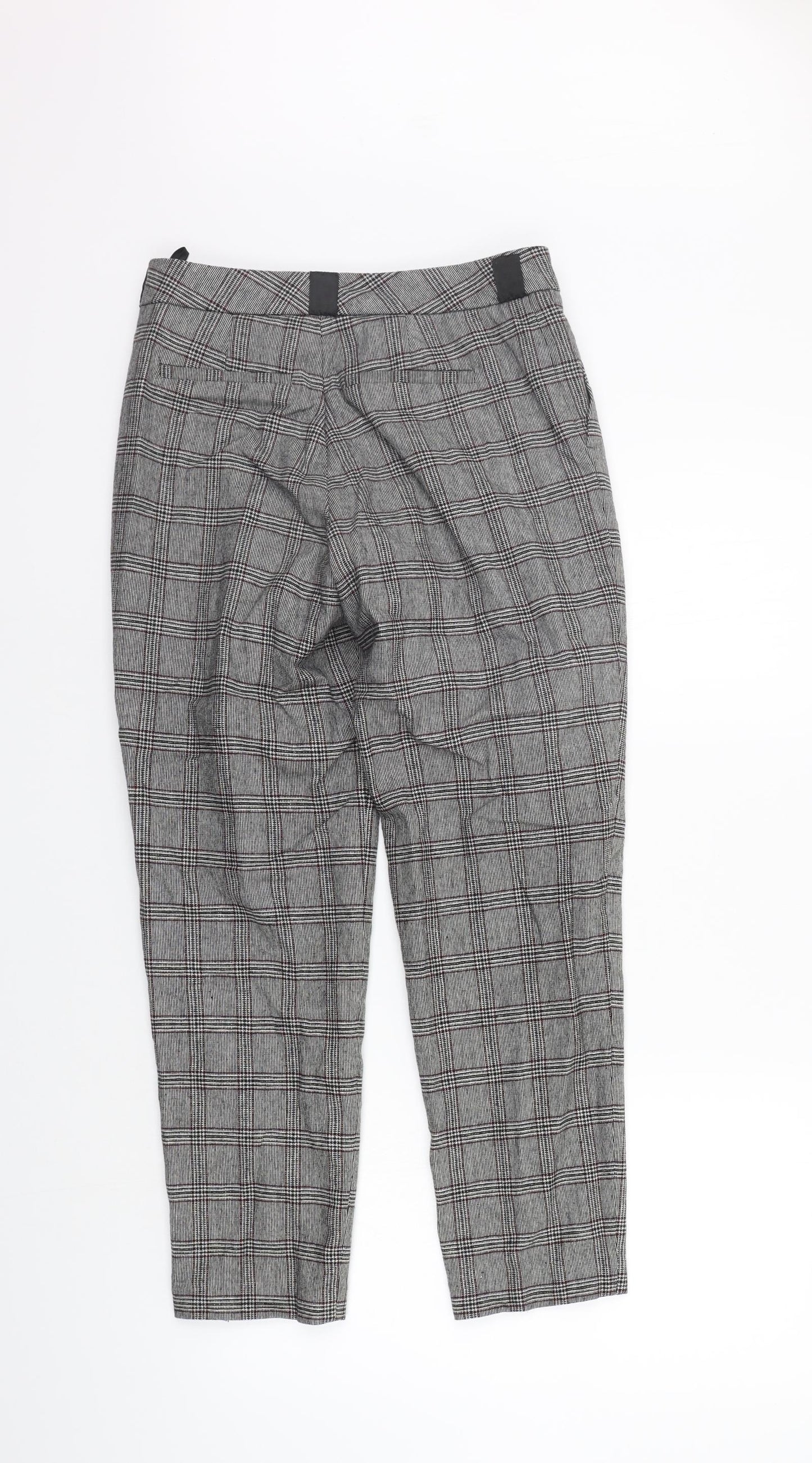 Baukjen Womens Grey Check  Trousers  Size 6 L26 in