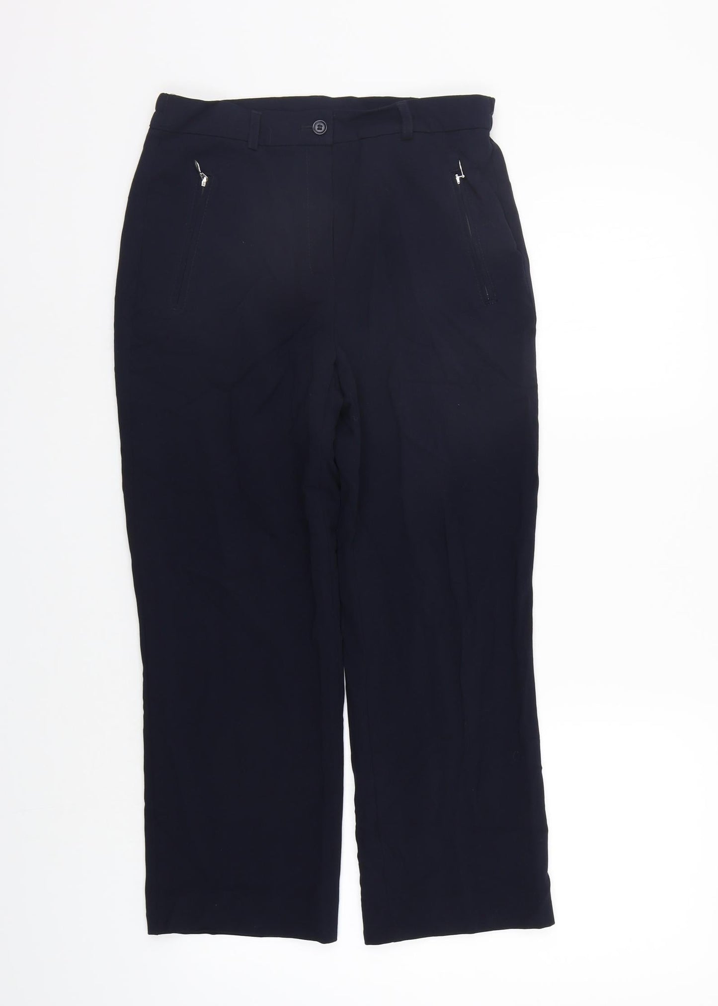 Womens UK Size 8 Marks and Spencer Regular Fit  Blue Trousers