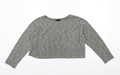 Womens UK Size 8 Topshop Grey Pullover Jumper