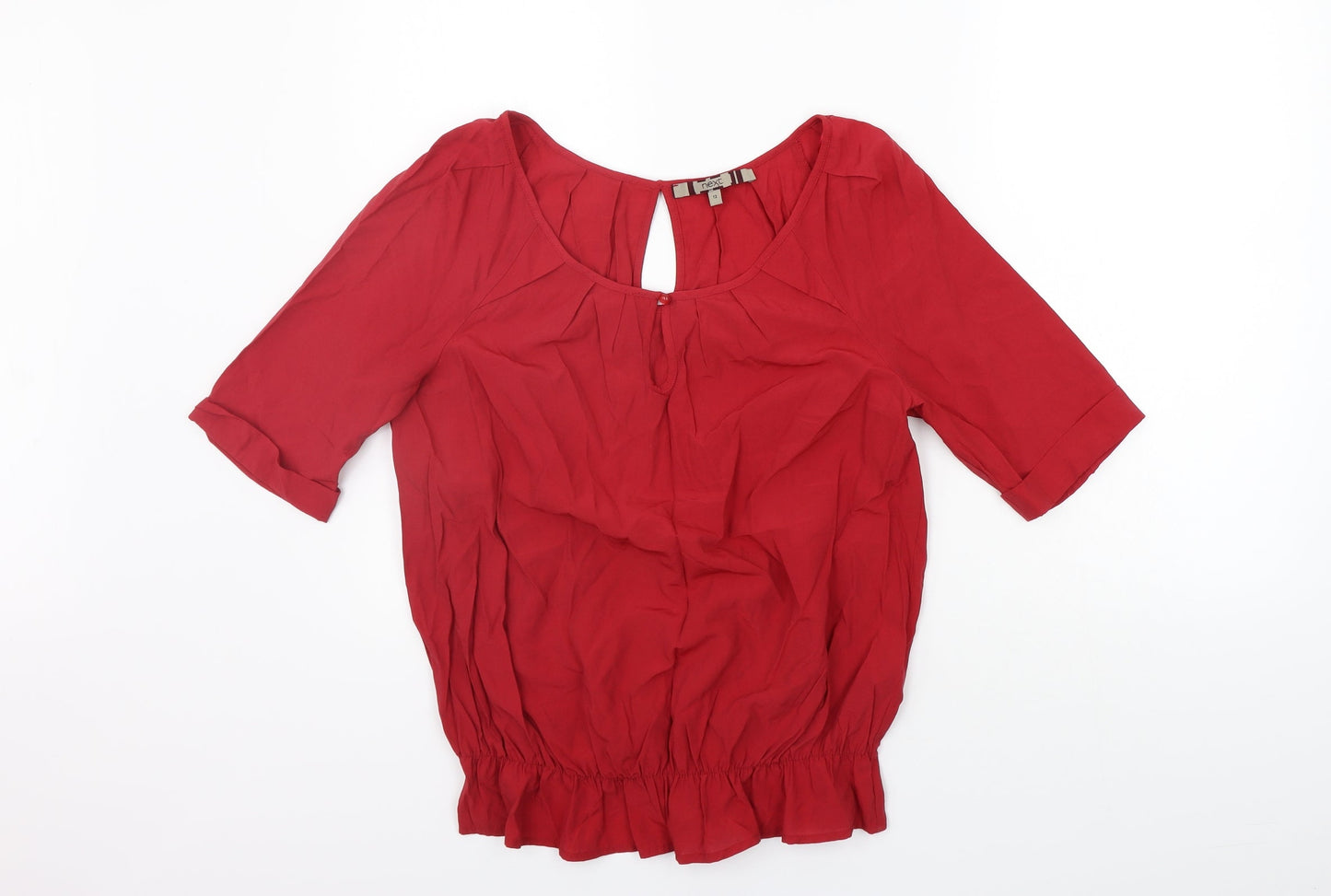 Womens UK Size 12 NEXT Red Basic Blouse