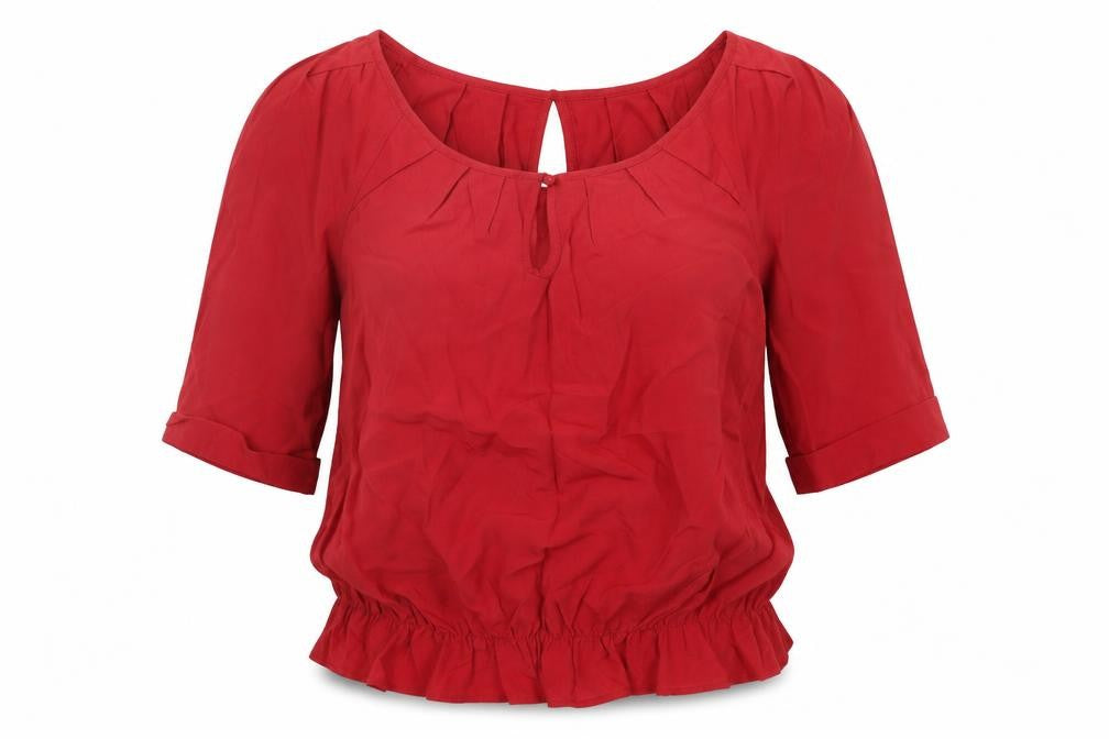 Womens UK Size 12 NEXT Red Basic Blouse