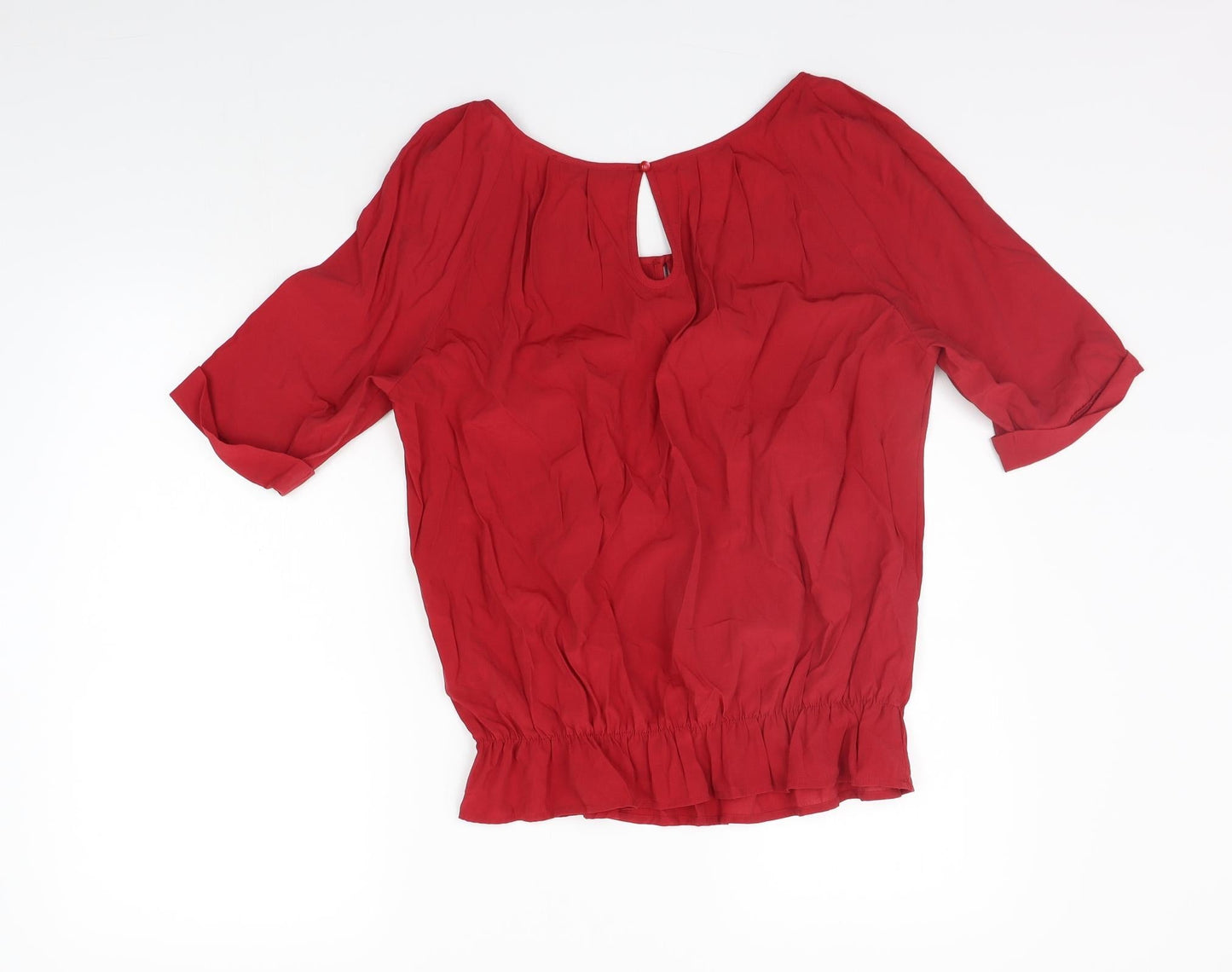 Womens UK Size 12 NEXT Red Basic Blouse