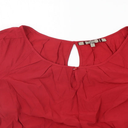 Womens UK Size 12 NEXT Red Basic Blouse