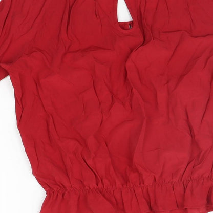 Womens UK Size 12 NEXT Red Basic Blouse