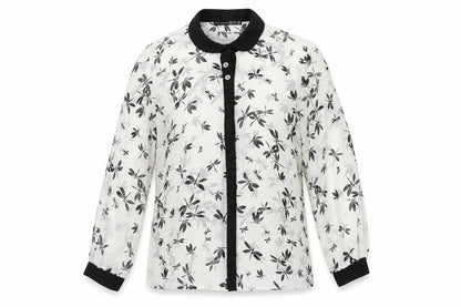 Atmosphere Womens White Floral  Basic Button-Up Size 10