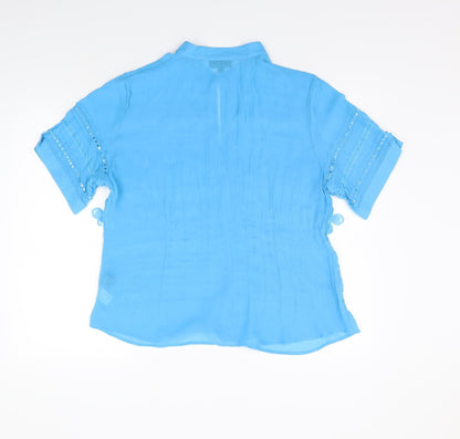 Womens UK Size 18 antonino philosophy Blue Basic Button-Up