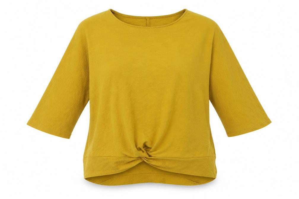 Womens UK Size 12 Primark Yellow Basic T-Shirt