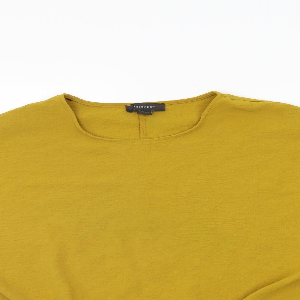 Primark Womens Yellow   Basic T-Shirt Size 12