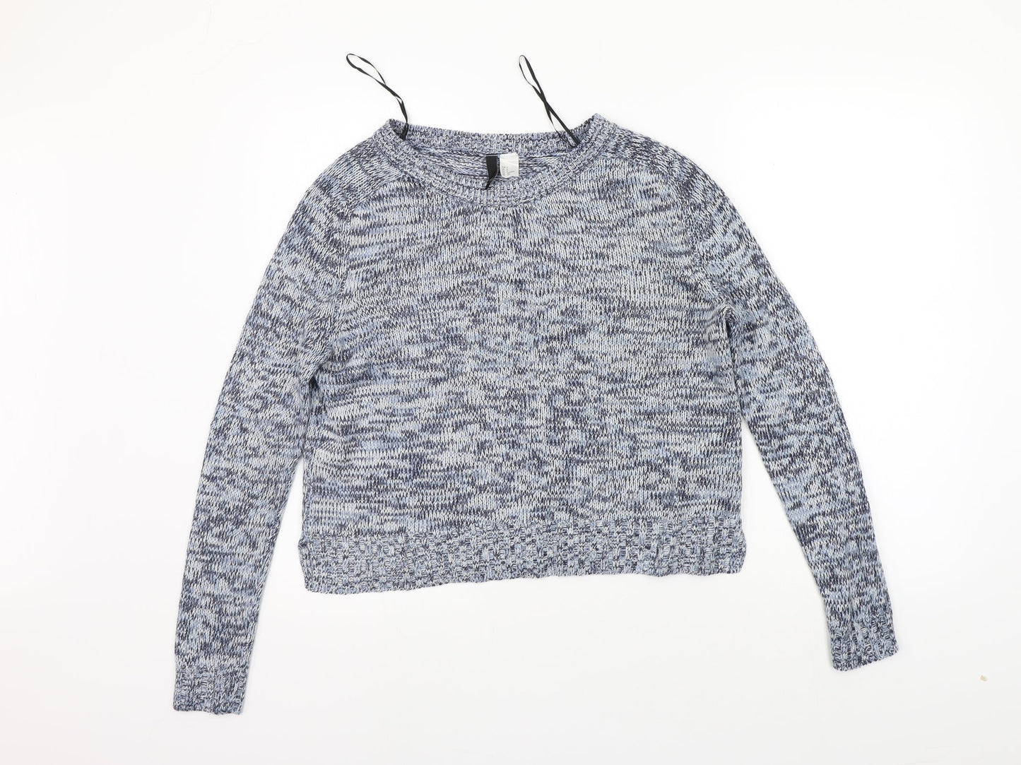 Womens UK Size S Divided Blue Pullover Jumper