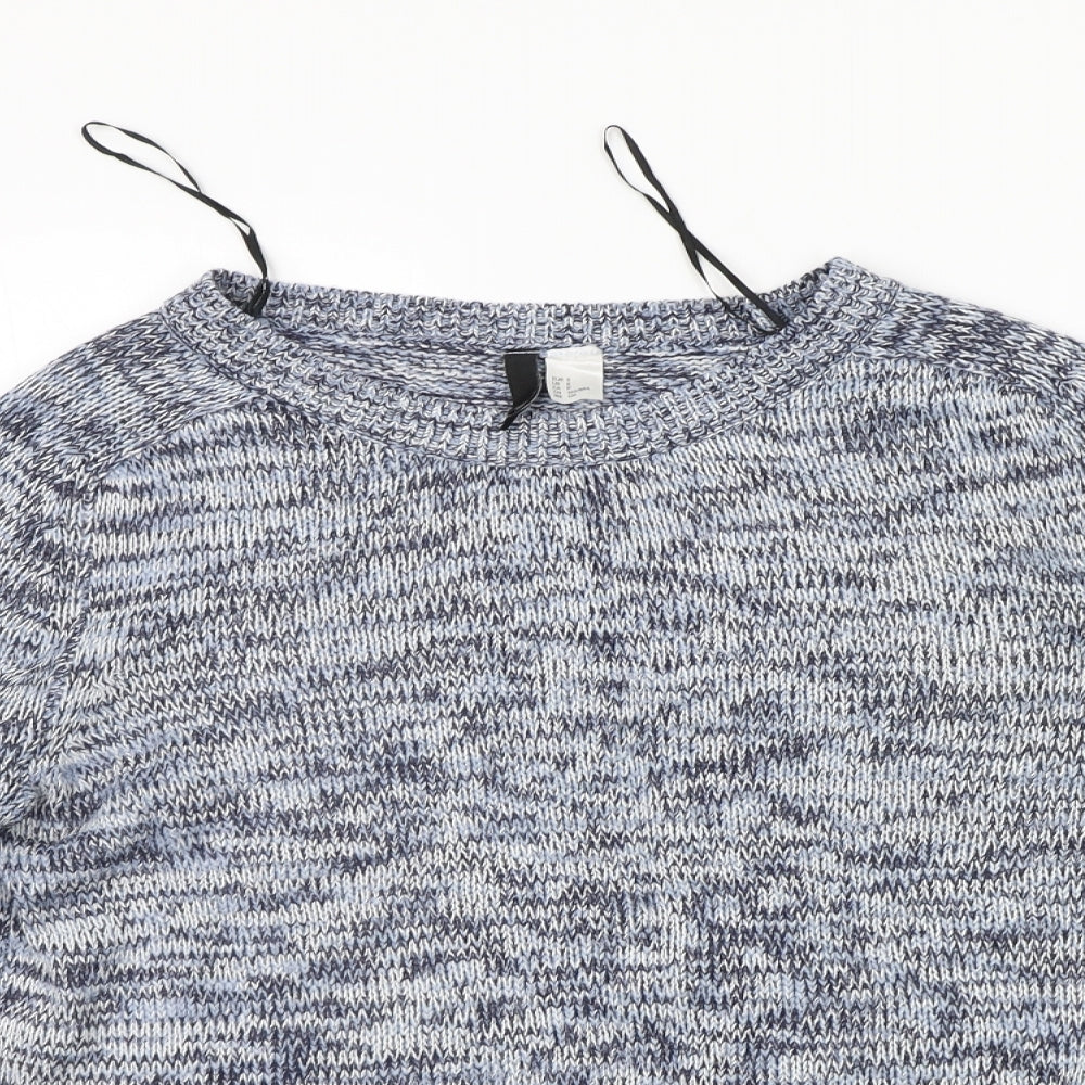 Womens UK Size S Divided Blue Pullover Jumper