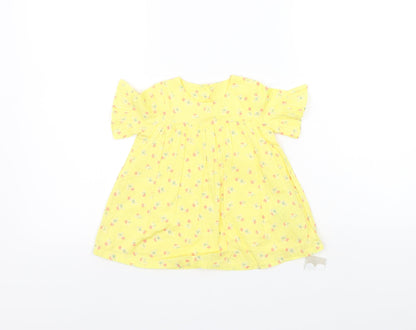 Marks and Spencer Boys Yellow Floral  A-Line  Size 3-6 Months