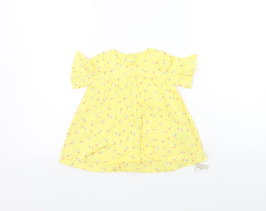 Marks and Spencer Boys Yellow Floral  A-Line  Size 3-6 Months
