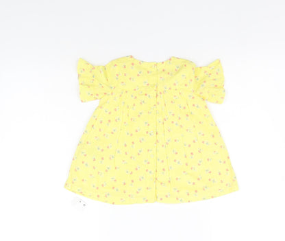 Marks and Spencer Boys Yellow Floral  A-Line  Size 3-6 Months