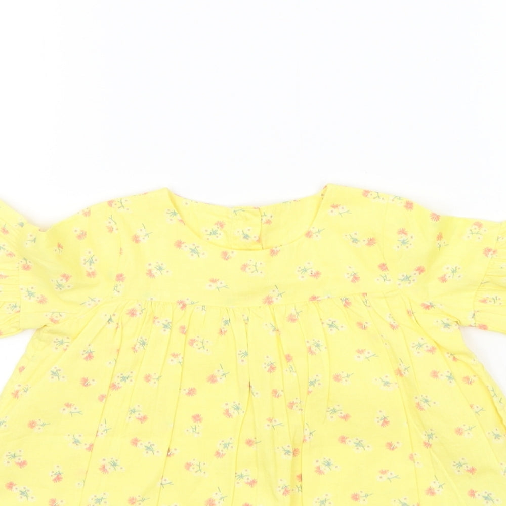 Marks and Spencer Boys Yellow Floral  A-Line  Size 3-6 Months