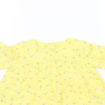 Marks and Spencer Boys Yellow Floral  A-Line  Size 3-6 Months