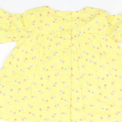 Marks and Spencer Boys Yellow Floral  A-Line  Size 3-6 Months