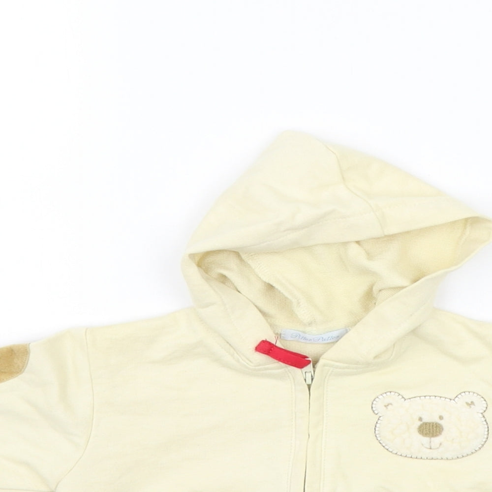 Pitter Patter Girls Beige   Full Zip Jumper Size 3-6 Months