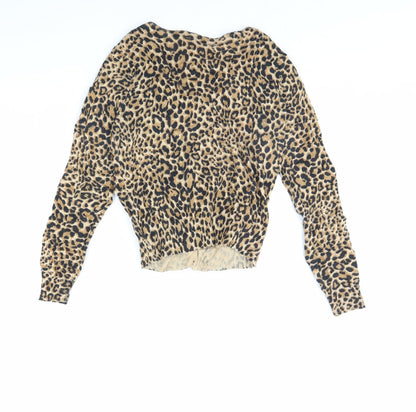 Womens UK Size 10 Preworn Brown Cape Jumper