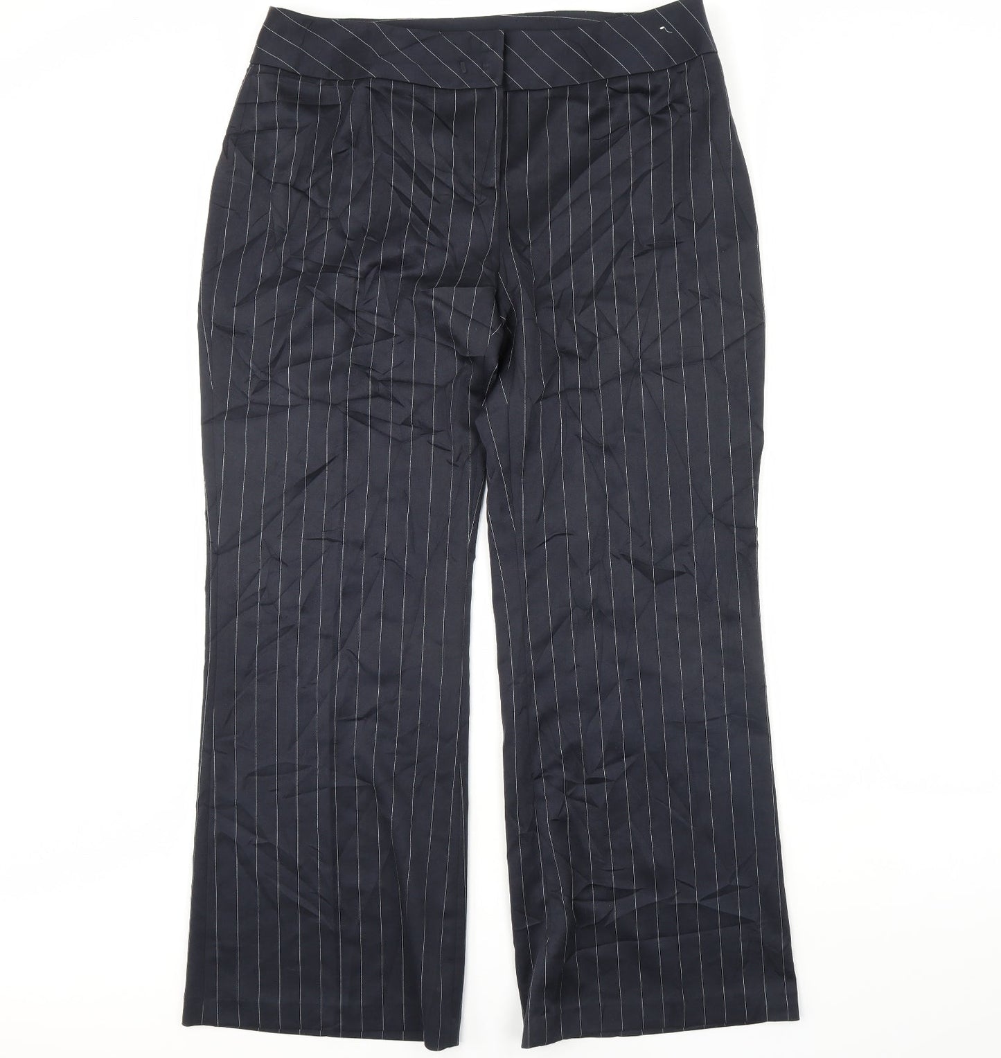 Womens UK Size 18 NEXT Regular Fit Dress Pants Blue Trousers