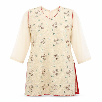 Womens UK Size S Preworn Beige Basic Blouse