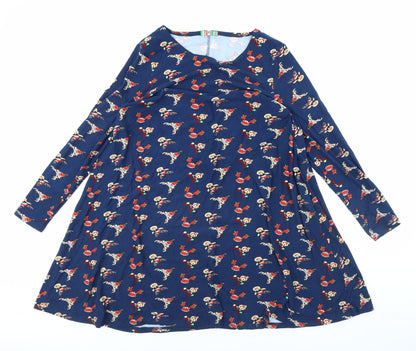 Preworn Womens Blue   Fit & Flare  Size M  - Rudolph