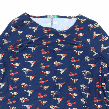 Preworn Womens Blue   Fit & Flare  Size M  - Rudolph
