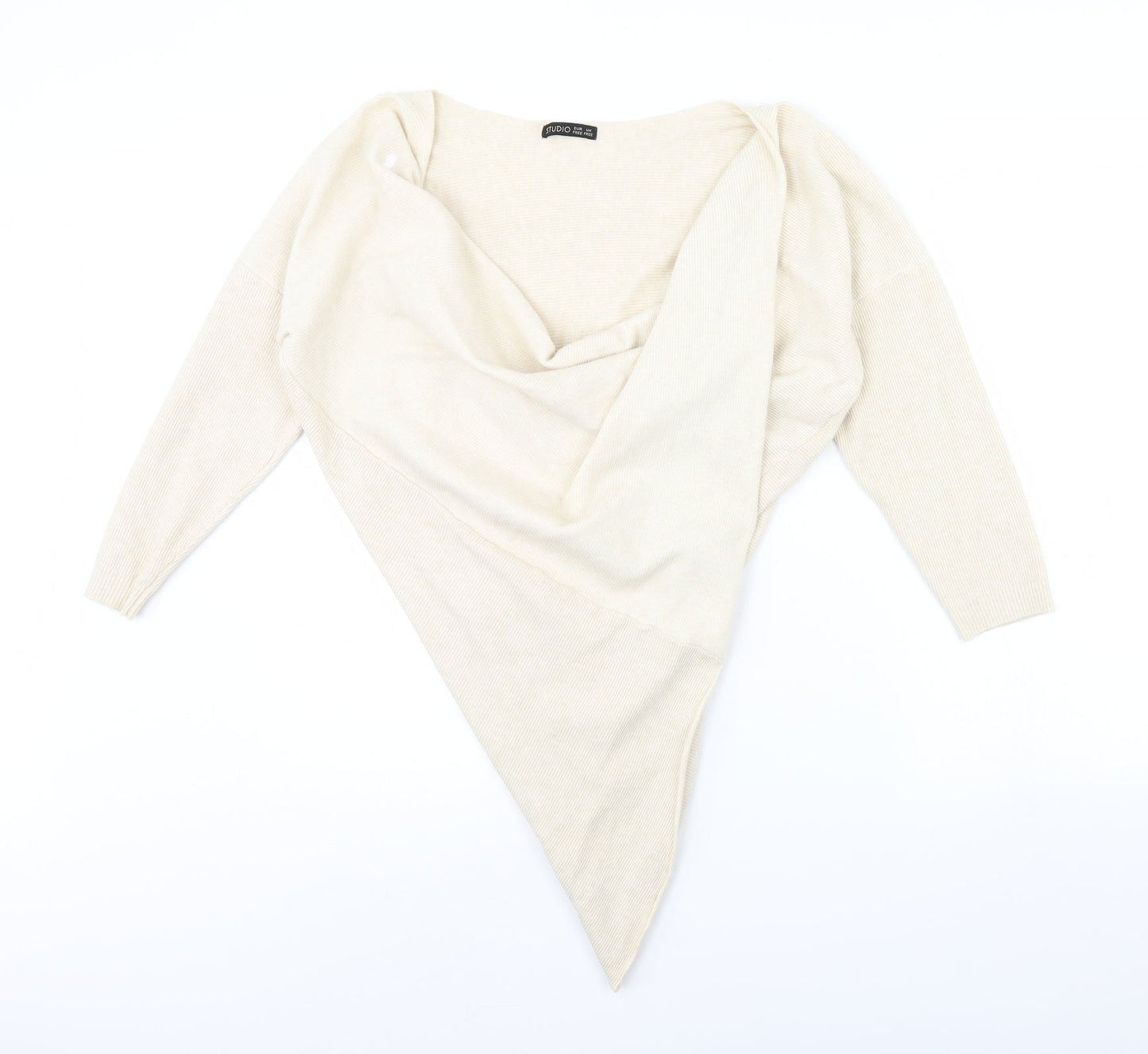 Womens UK Size One Size Studio Ivory Pullover Jumper