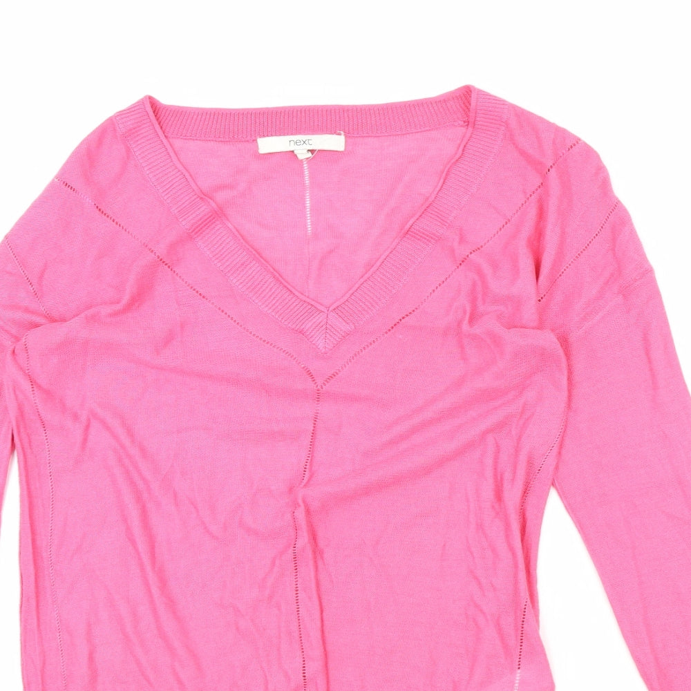 Womens UK Size 8 NEXT Pink Pullover Jumper