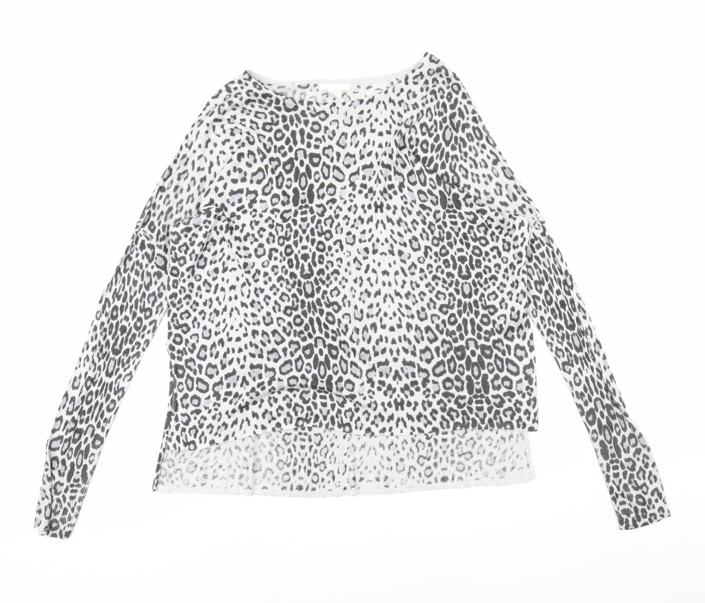 H&M Womens Grey Animal Print  Pullover Jumper Size S