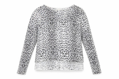 H&M Womens Grey Animal Print  Pullover Jumper Size S