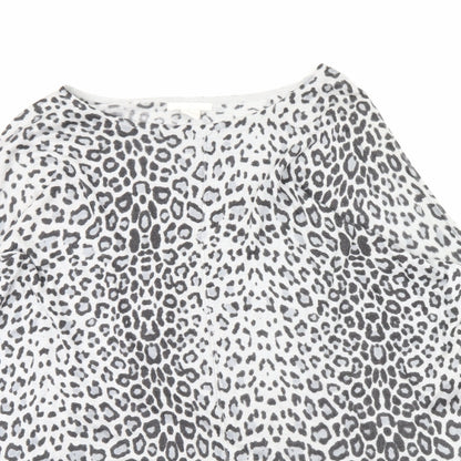 H&M Womens Grey Animal Print  Pullover Jumper Size S