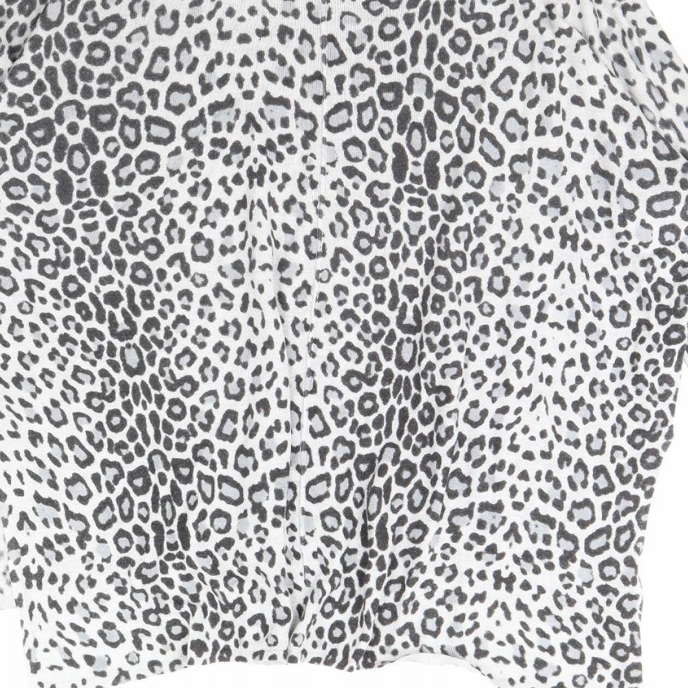 H&M Womens Grey Animal Print  Pullover Jumper Size S