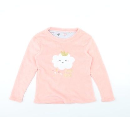 Just Like You Girls Pink Solid  Cami Pyjama Top Size 12 Years  - Cloud