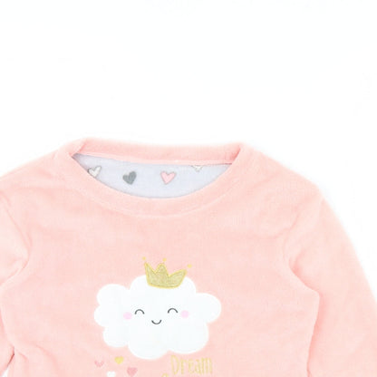 Just Like You Girls Pink Solid  Cami Pyjama Top Size 12 Years  - Cloud