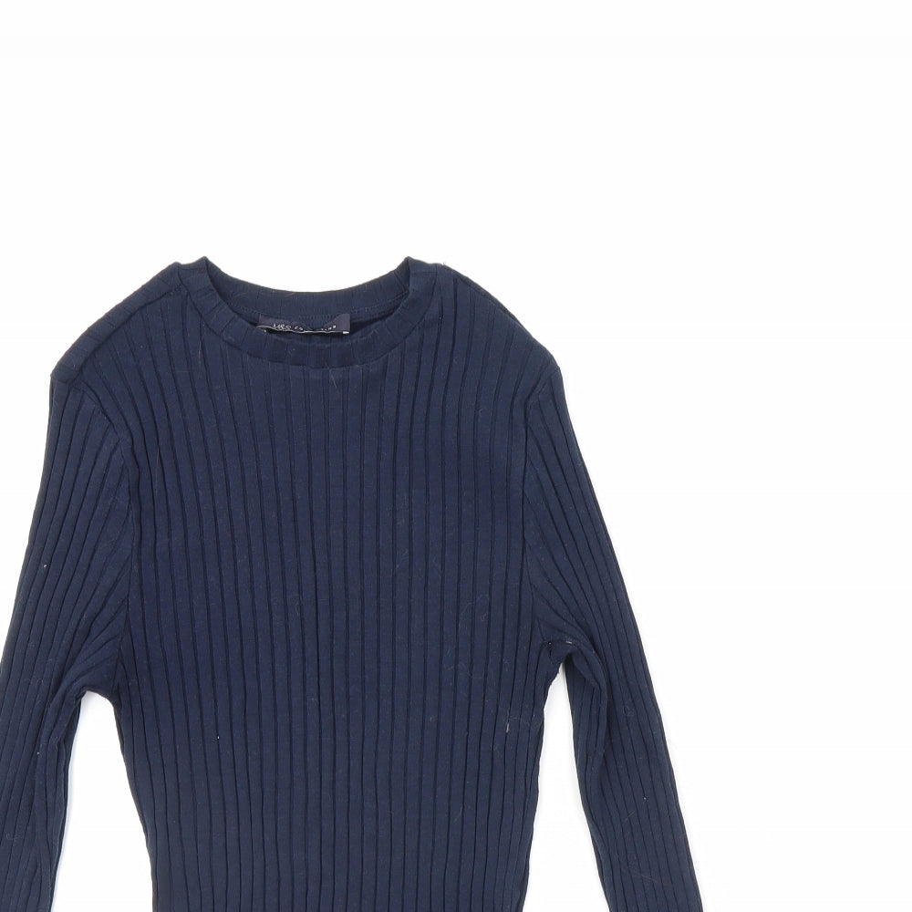 Womens UK Size 8 M&S Blue Pullover Jumper