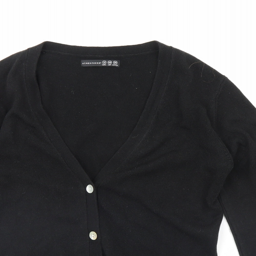 Womens UK Size 12 Atmosphere Black Cape Jumper