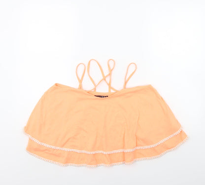 Womens UK Size 12 Atmosphere Orange Cropped Tank