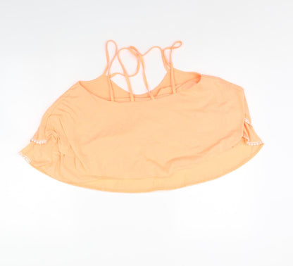 Womens UK Size 12 Atmosphere Orange Cropped Tank