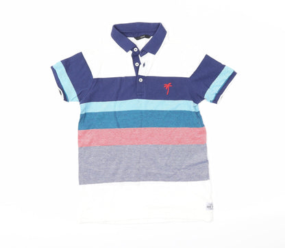 George Boys Multicoloured Striped  Basic Polo Size 11-12 Years