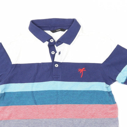 George Boys Multicoloured Striped  Basic Polo Size 11-12 Years