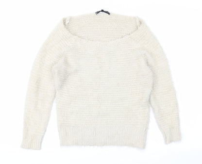 Womens UK Size 10 Blonde + Blonde Beige Pullover Jumper