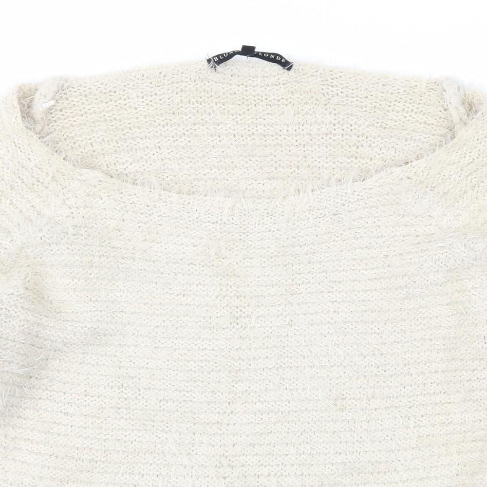 Womens UK Size 10 Blonde + Blonde Beige Pullover Jumper