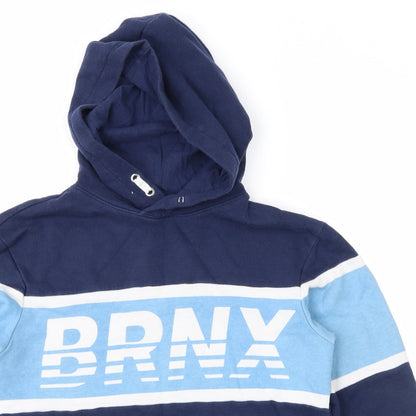 H&M Girls Blue Colourblock  Pullover Hoodie Size 11-12 Years