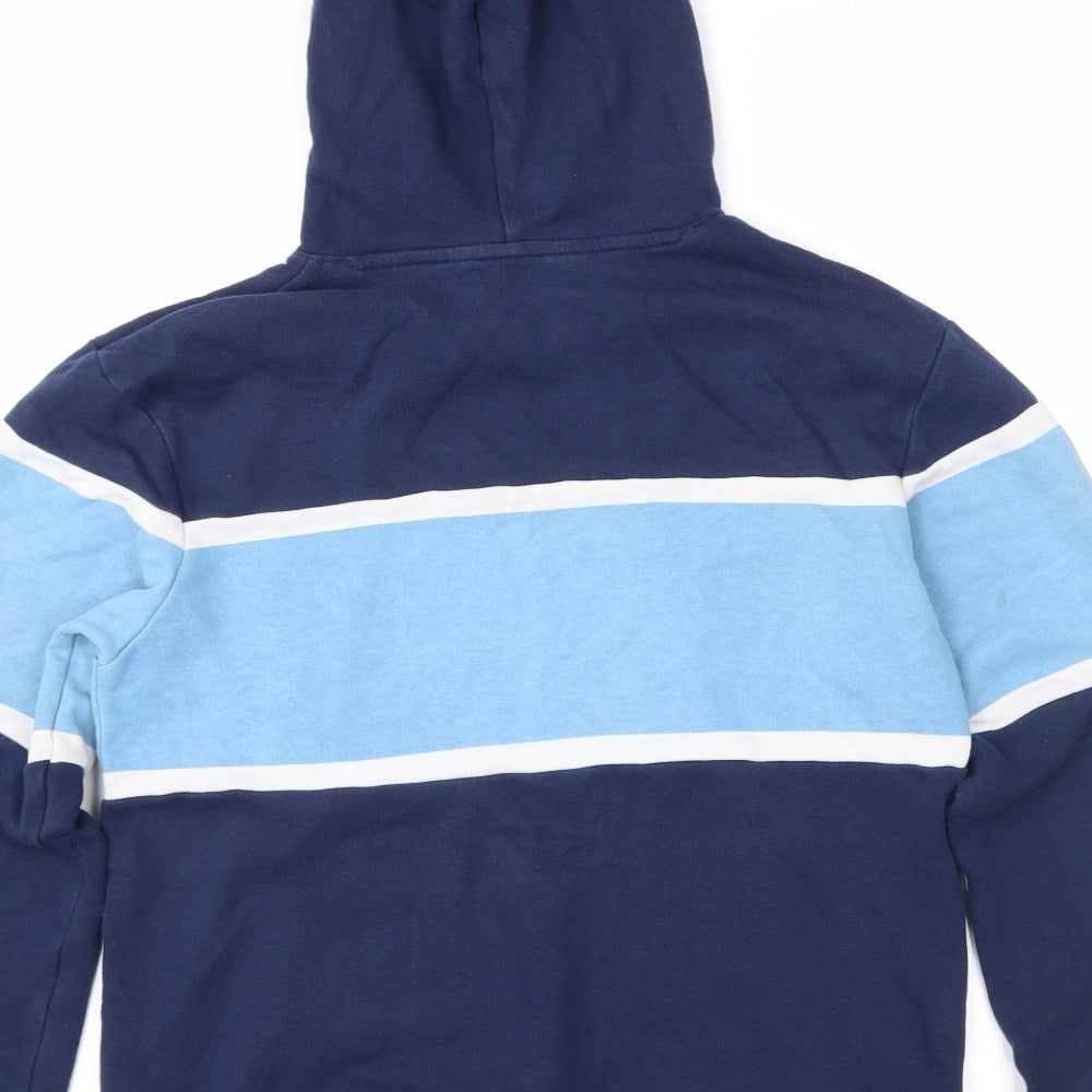 H&M Girls Blue Colourblock  Pullover Hoodie Size 11-12 Years