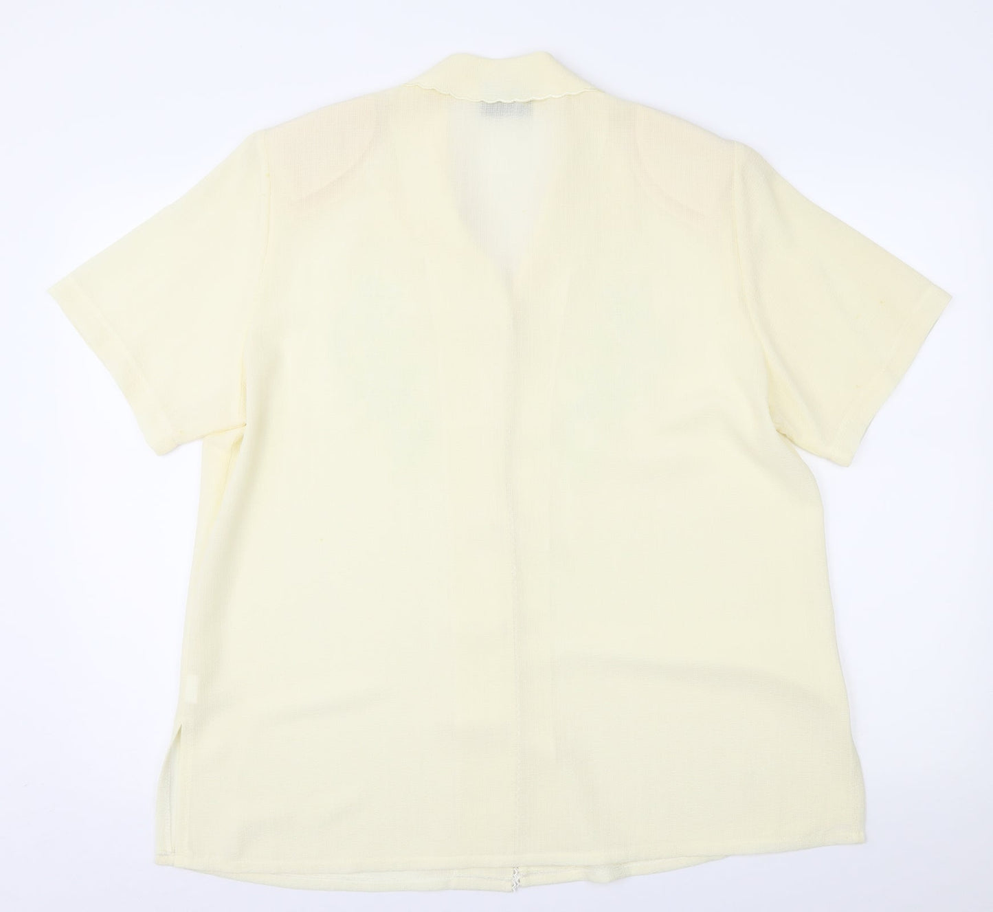 Adam Womens Yellow   Basic Blouse Size 18