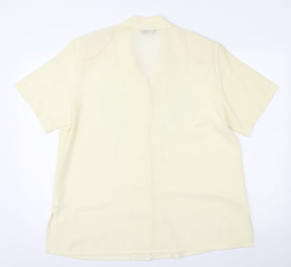 Adam Womens Yellow   Basic Blouse Size 18