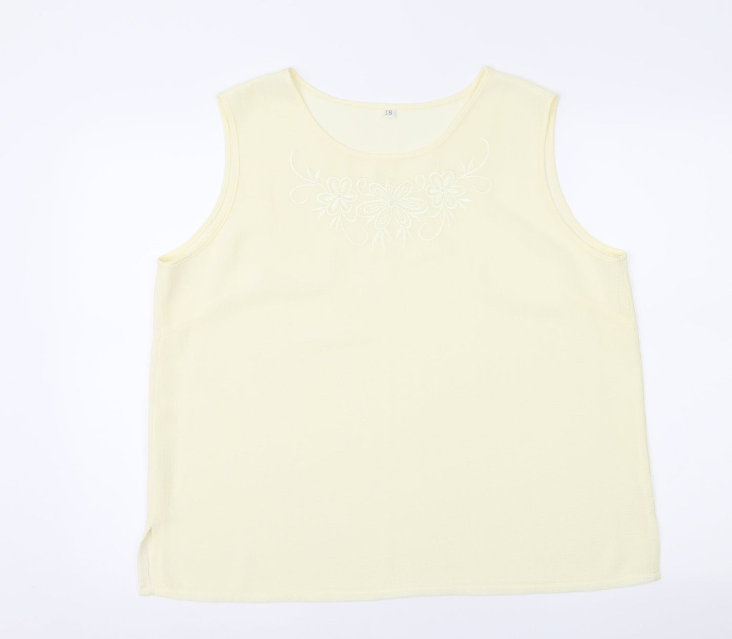 Adam Womens Yellow   Basic Blouse Size 18